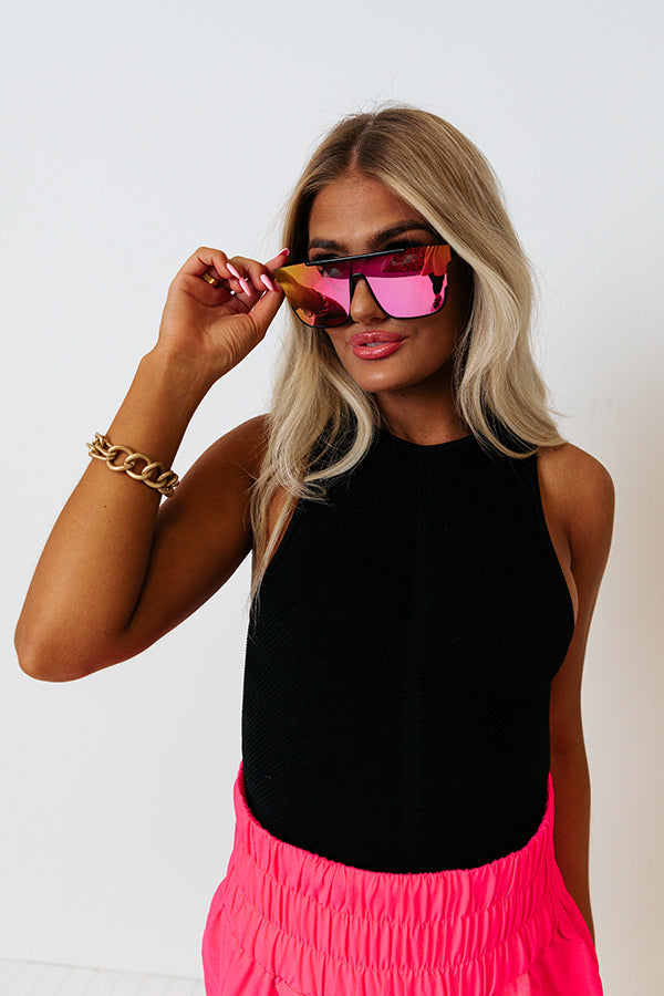 Cut It Out Crop Top In Black