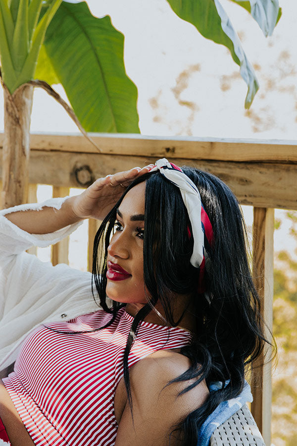 Close Call Stripe Hair Scarf