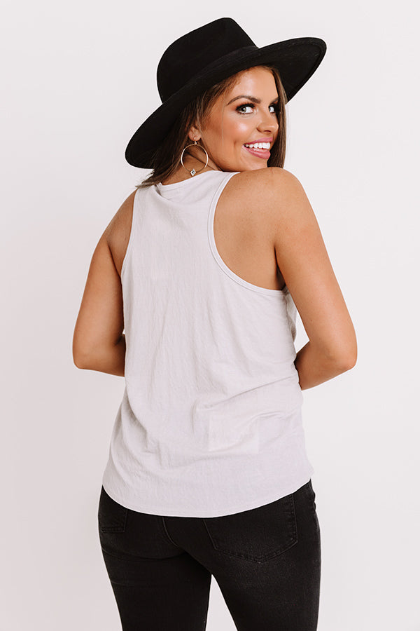 The Yacht Spot Tie Top In Grey