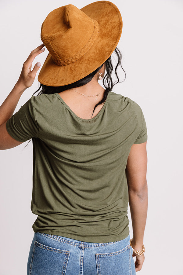 Weekend On The Town Shift Tee In Army Green