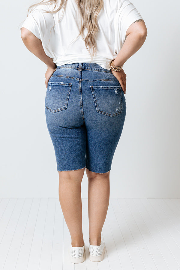 The Neely High Waist Distressed Shorts Curves