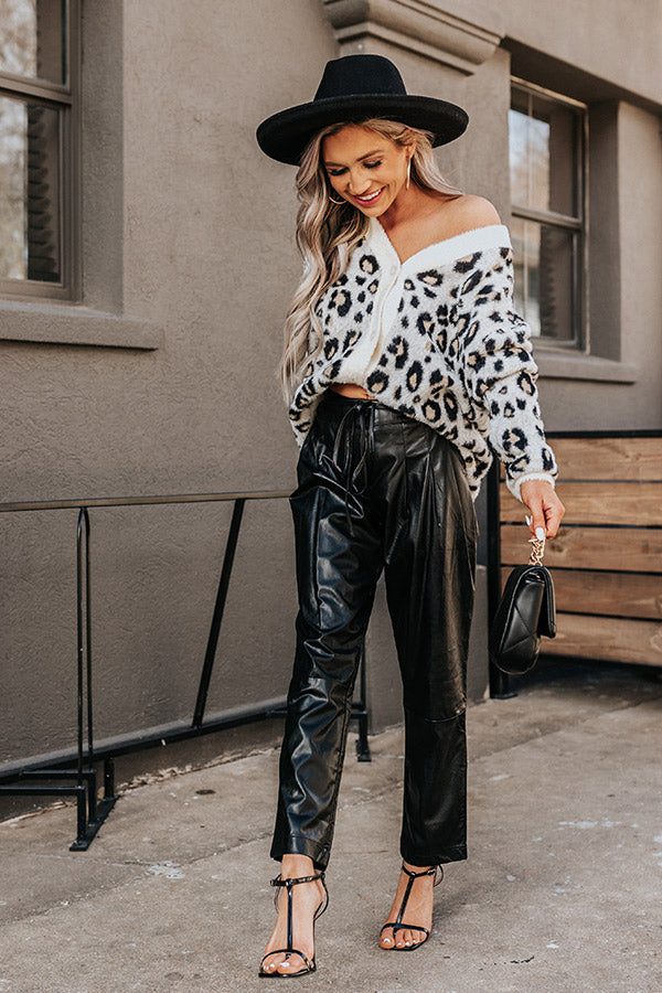 Fawning Over You Ultra Soft Leopard Cardigan In Ivory