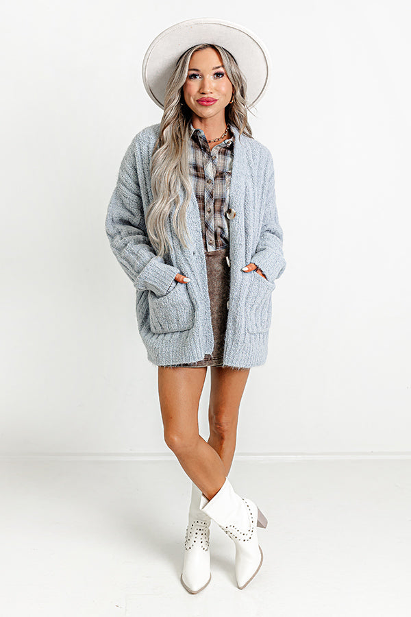 Autumn On Repeat Cardigan In Grey