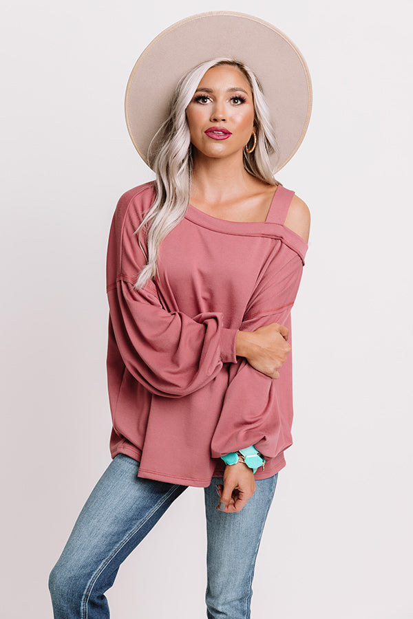 Fan Of Fall Shift Sweater In Blush