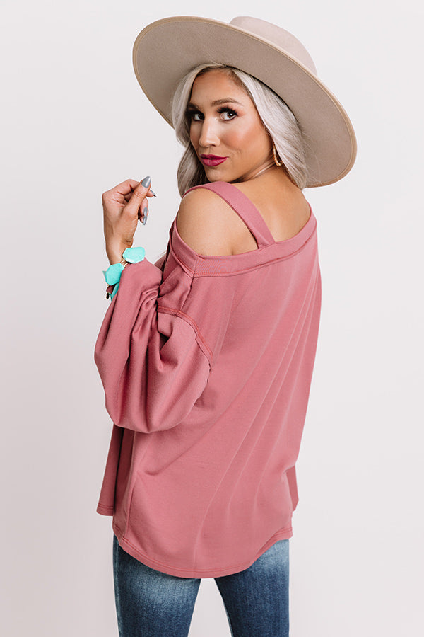 Fan Of Fall Shift Sweater In Blush