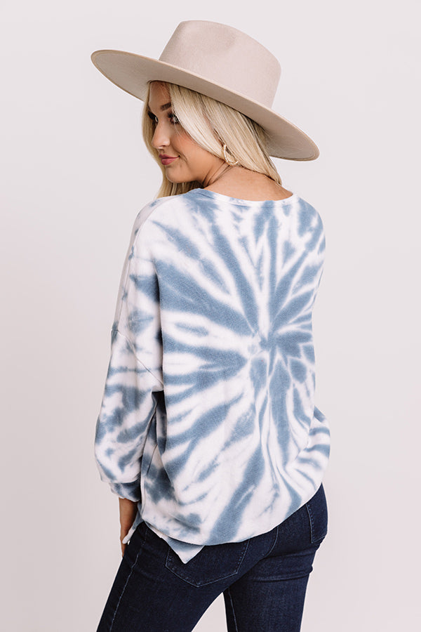 Comfort Zone Tie Dye Sweatshirt In Blue