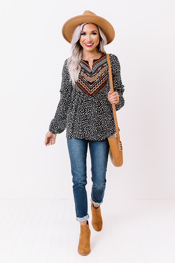 Bombshell Material Embroidered Top