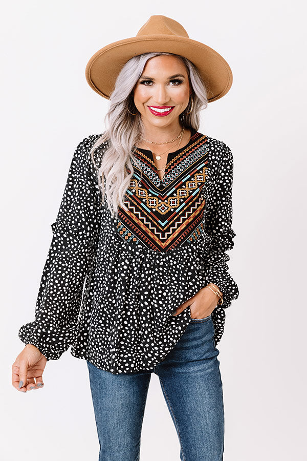 Bombshell Material Embroidered Top