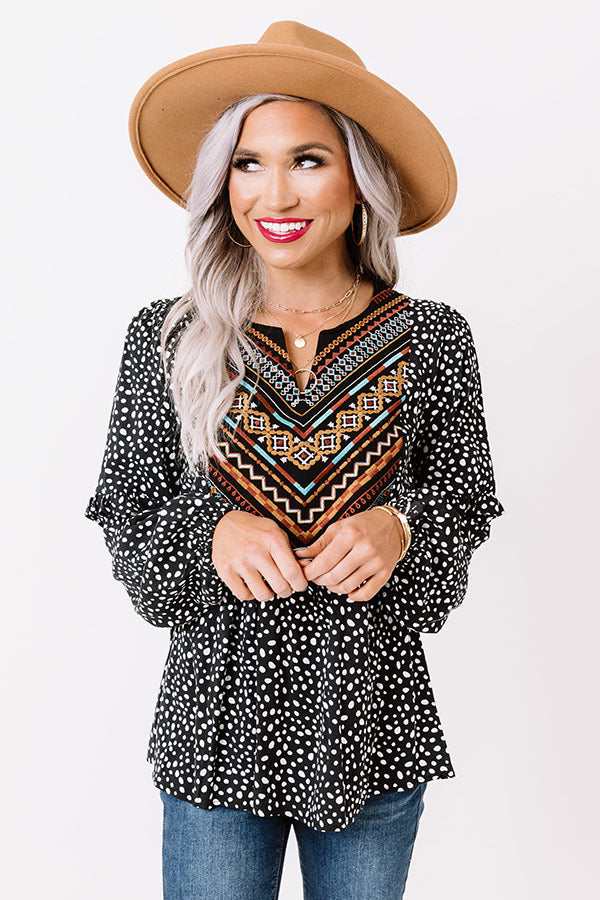 Bombshell Material Embroidered Top