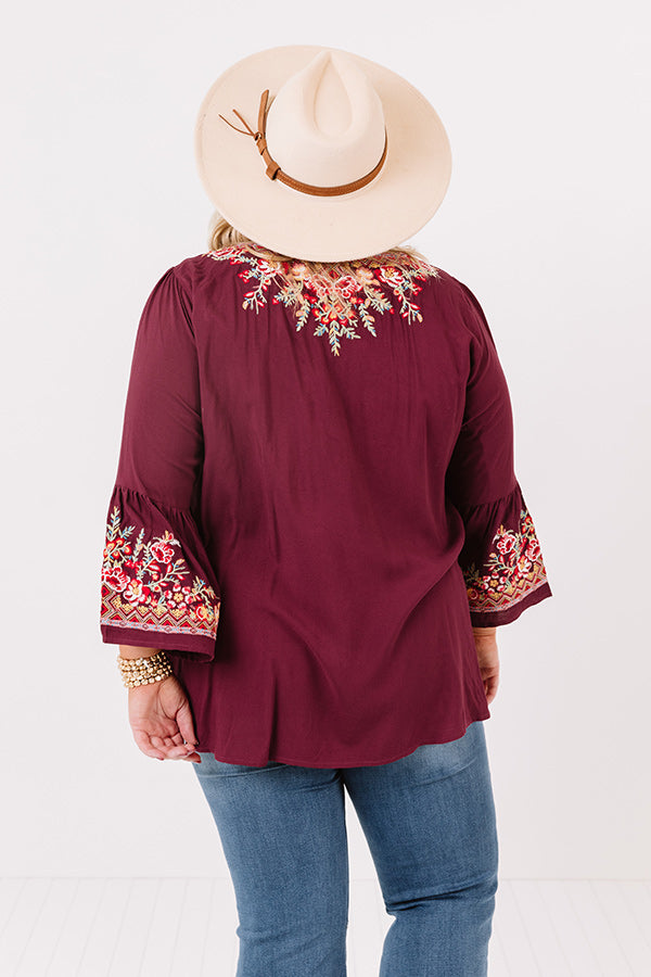 Headed To Manhattan Embroidered Shift Top Curves