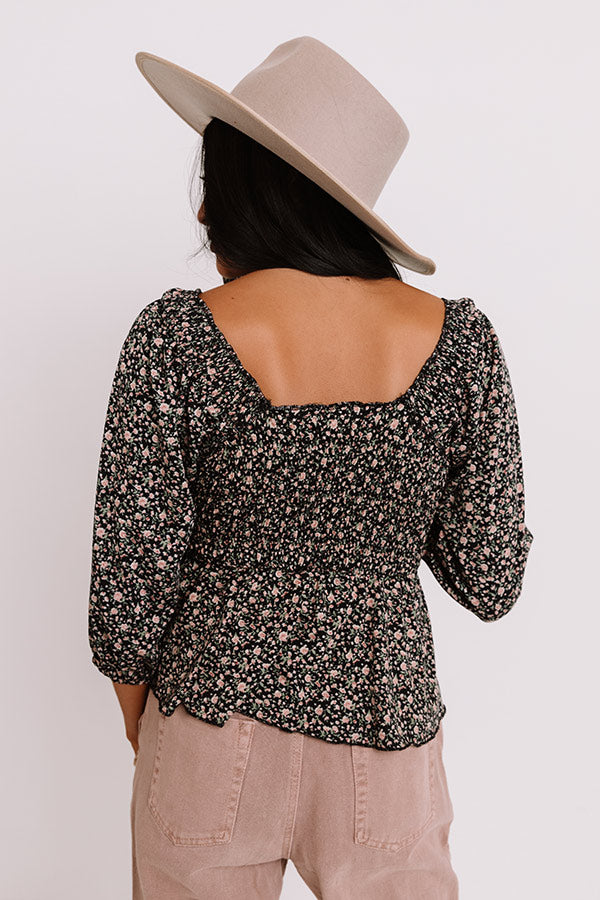 Sweet As Heaven Smocked Top In Pink