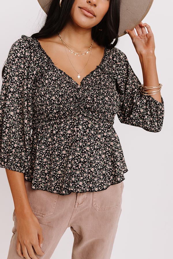 Sweet As Heaven Smocked Top In Pink