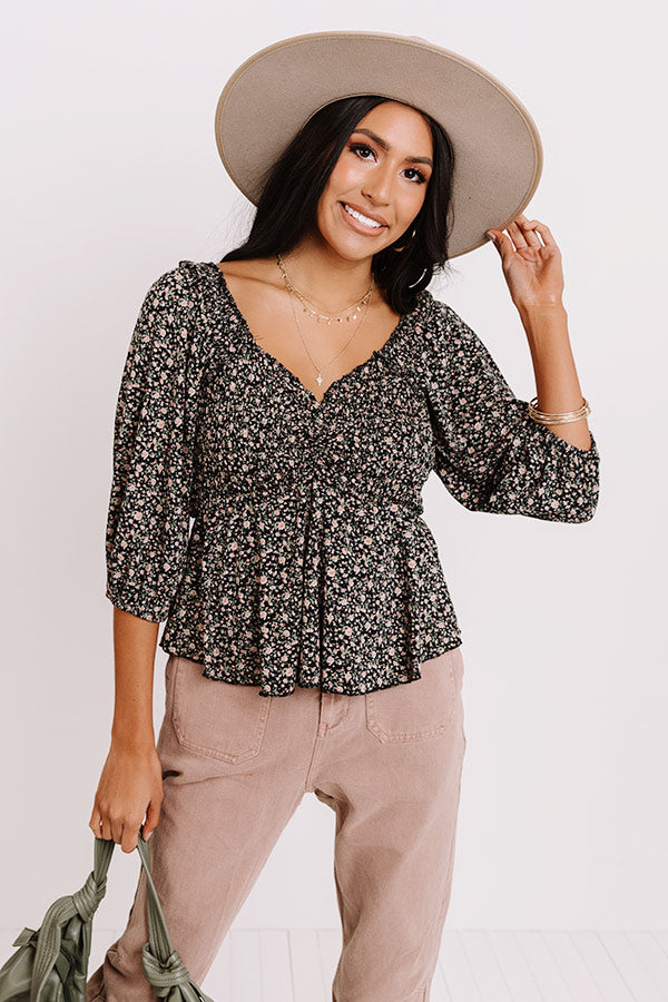 Sweet As Heaven Smocked Top In Pink