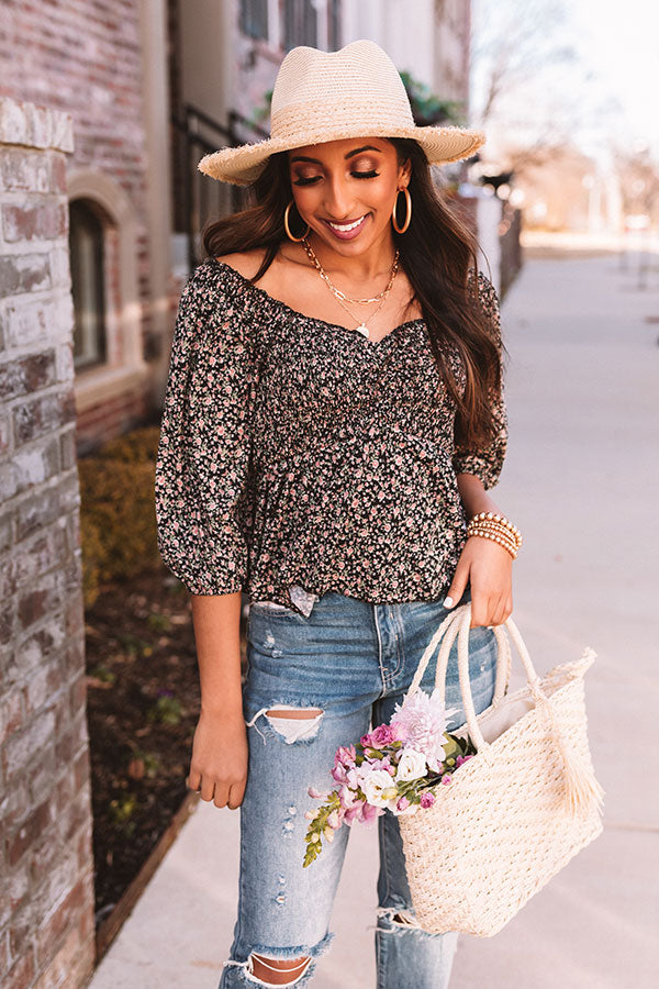Sweet As Heaven Smocked Top In Pink