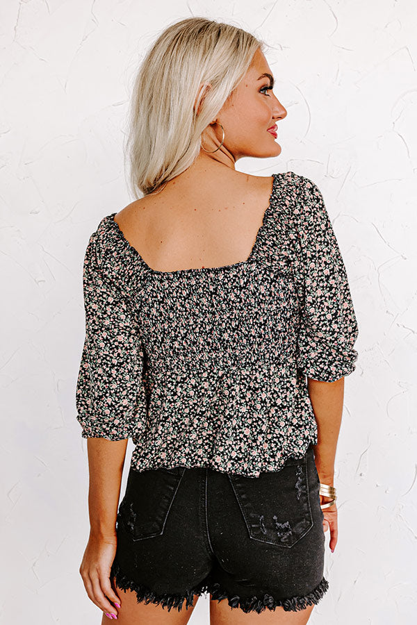 Sweet As Heaven Smocked Top In Pink