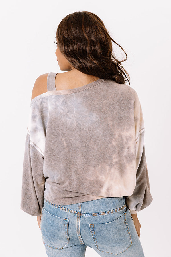 Evening Chill Tie Dye Sweater In Slate