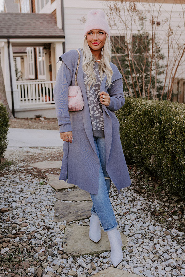 Hiding Out Light Weight Coat In Grey