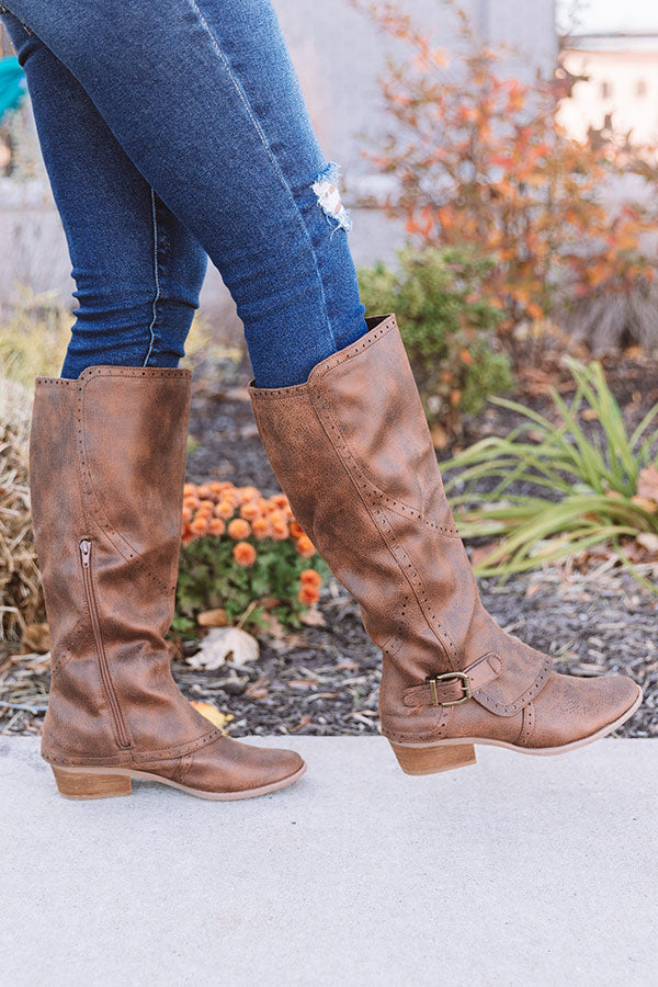 The Yuriko Knee High Boot in Brown