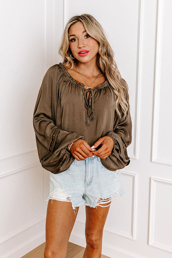 Midtown Mod Bodysuit in Martini Olive