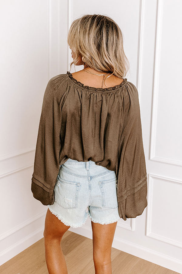 Midtown Mod Bodysuit in Martini Olive