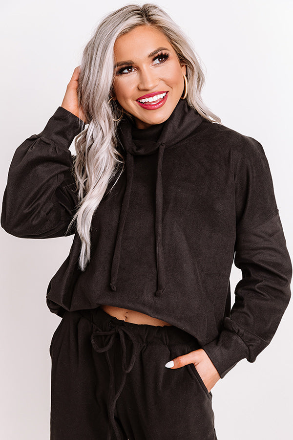 Cozy Perk Shift Sweater in Black