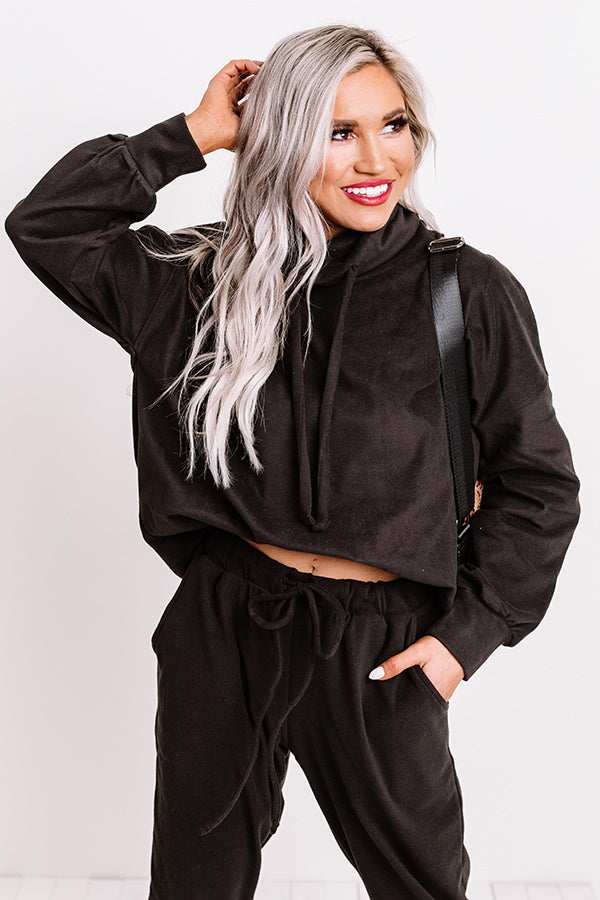 Cozy Perk Shift Sweater in Black