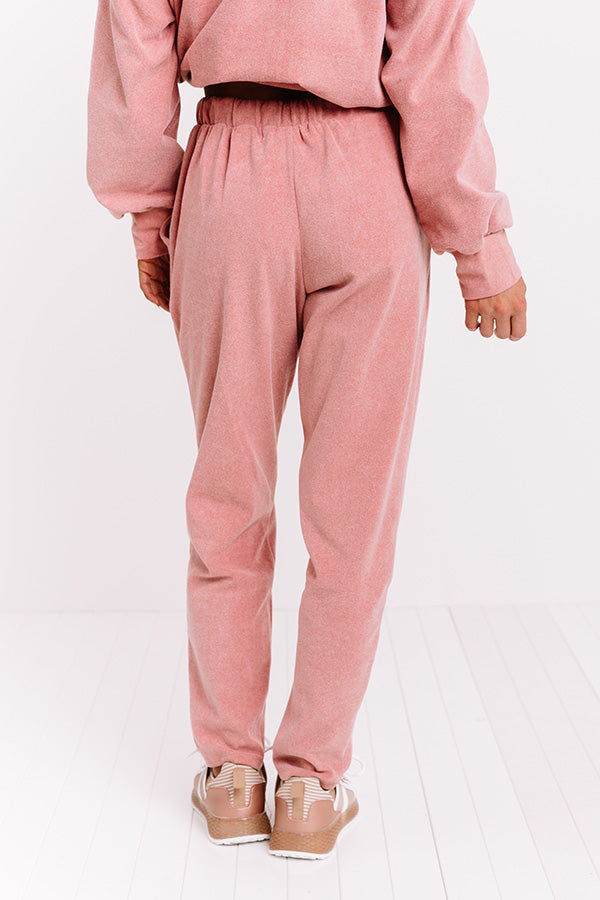 Cozy Perk Joggers in Blush
