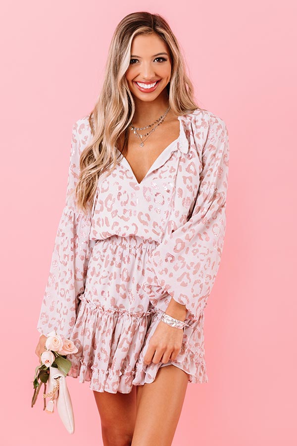 Star Of The Show Leopard Ruffle Dress