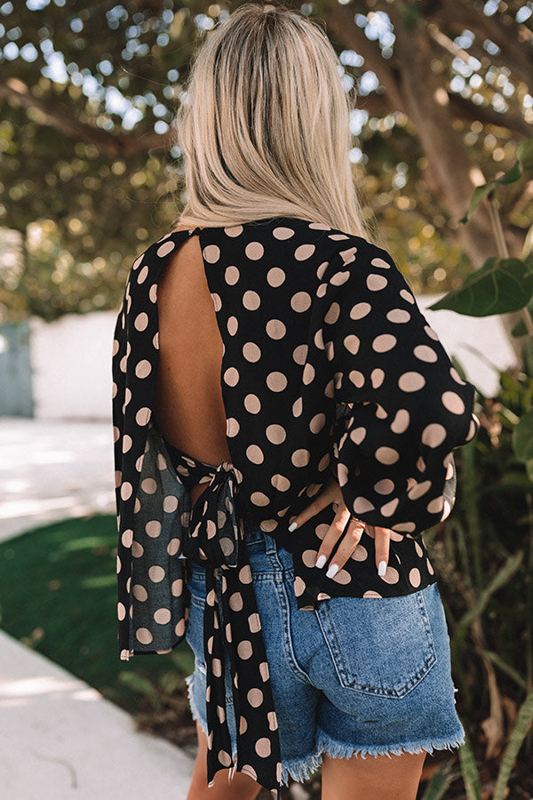 Party Hopper Open Back Polka Dot Top
