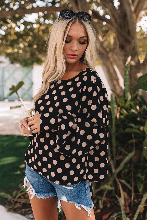 Party Hopper Open Back Polka Dot Top