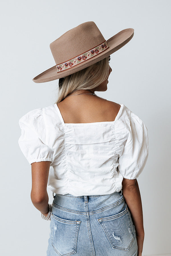 Gaze My Way Ruched Top