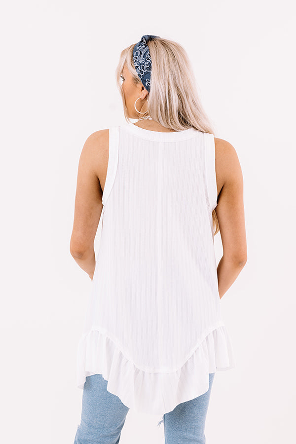 Tahiti Escape Shift Top In White