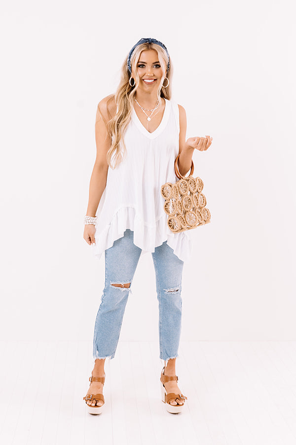 Tahiti Escape Shift Top In White