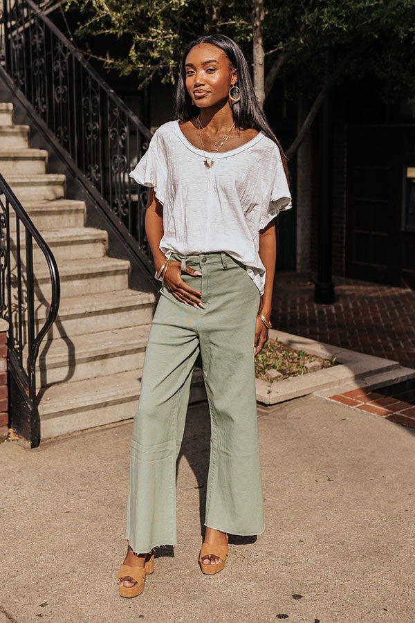 Saturday Stroll Shift Tee In White