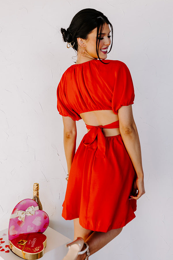 Finest Hour Open Back Dress In Red