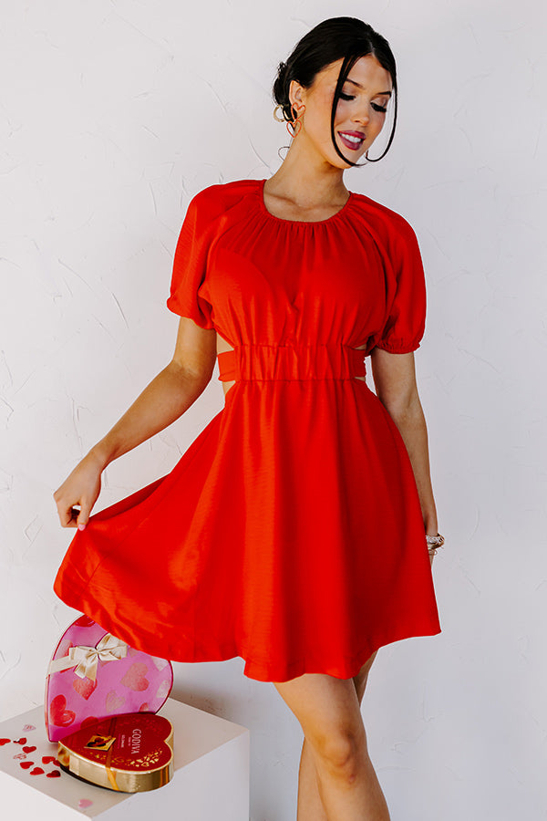 Finest Hour Open Back Dress In Red