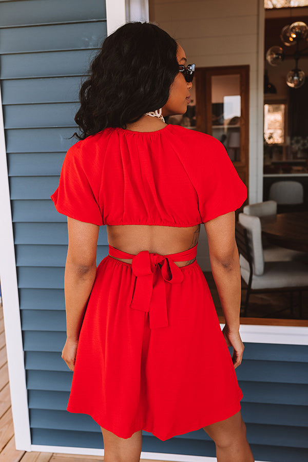 Finest Hour Open Back Dress In Red
