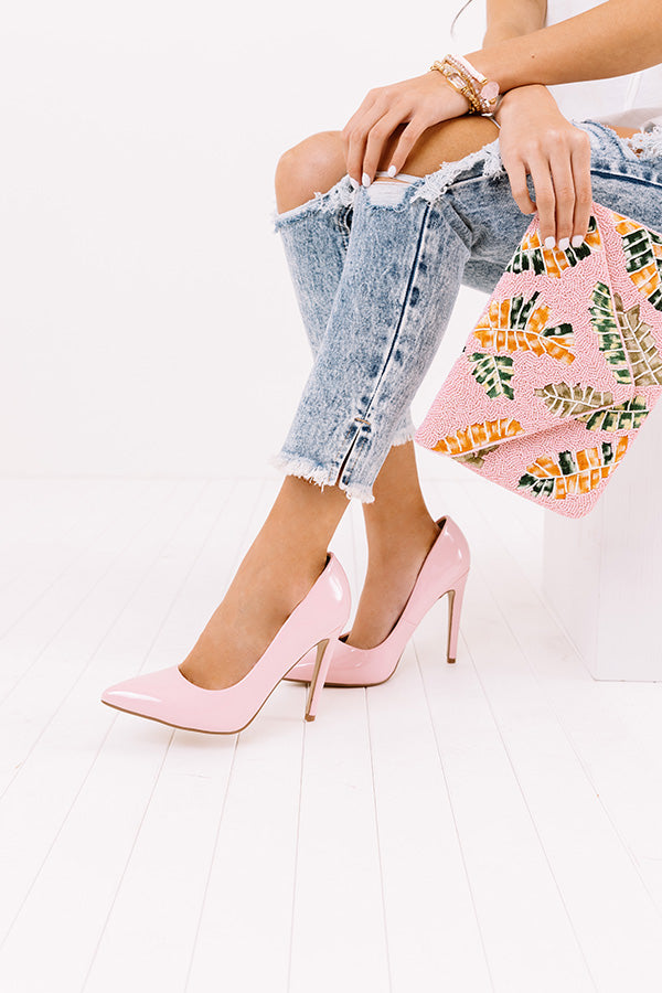 The Galilea Patent Heel In Pink