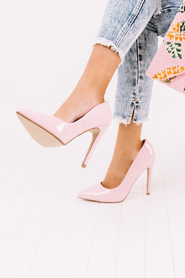 The Galilea Patent Heel In Pink