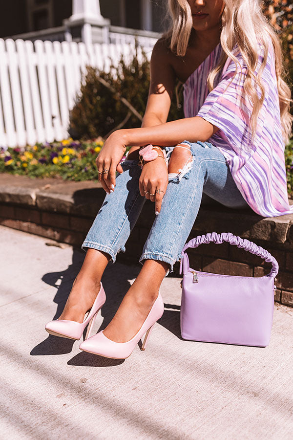 The Galilea Patent Heel In Pink