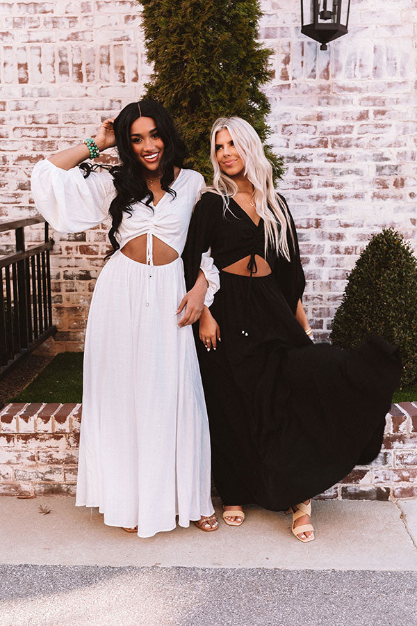 Catalina Kisses Cut Out Maxi In White