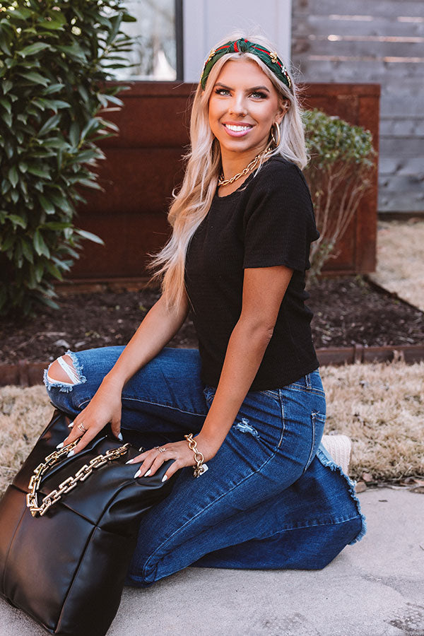 Attempt To Charm Shift Top In Black