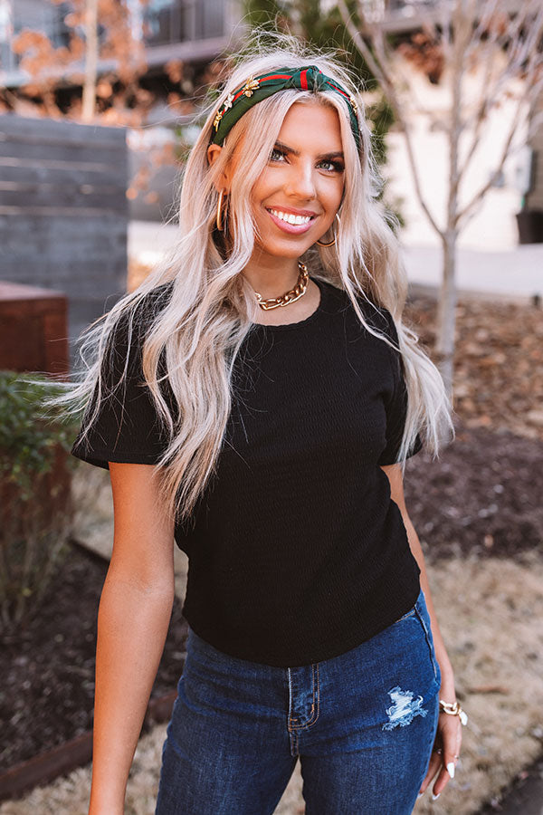 Attempt To Charm Shift Top In Black