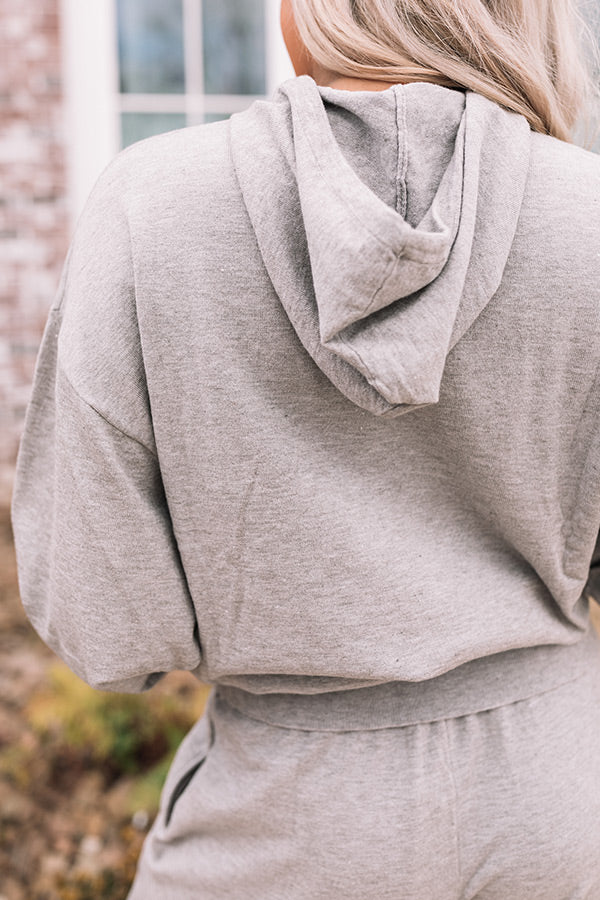 Latte Afternoon Hoodie In Grey