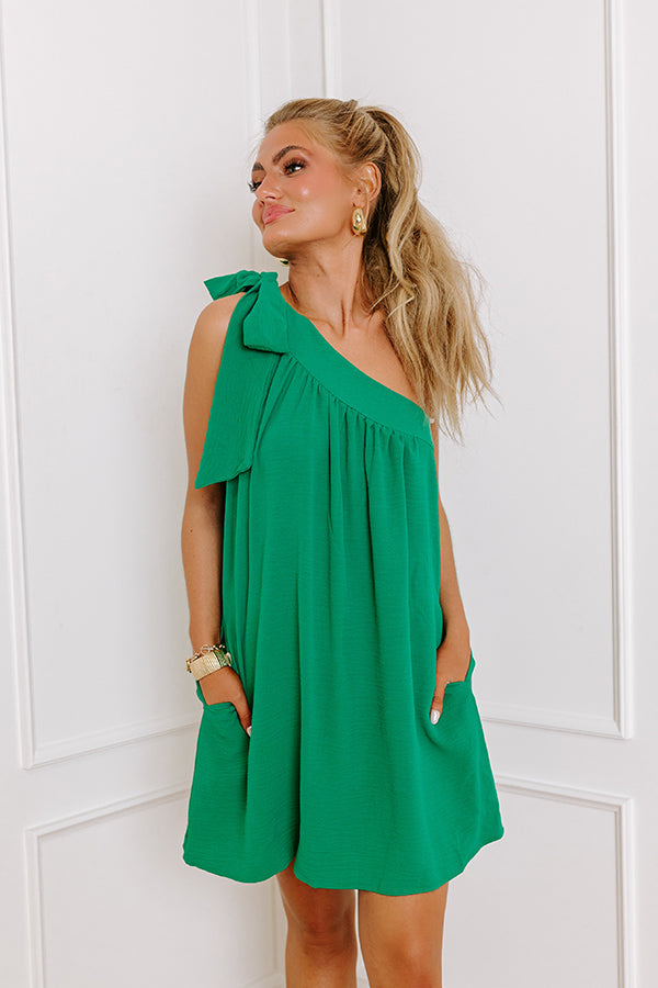 Flirty At Heart Shift Dress In Emerald