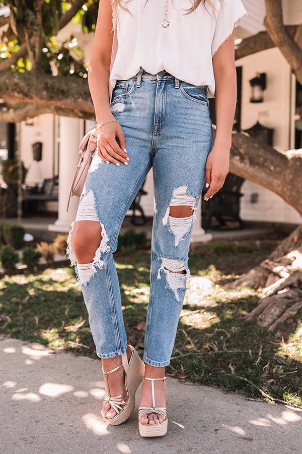 Just USA The Cecilia High Waist Distressed Relaxed Skinny