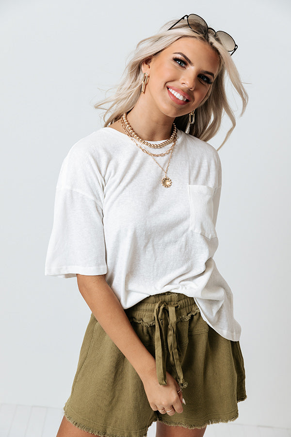 Popular Opinion Shift Tee In Ivory