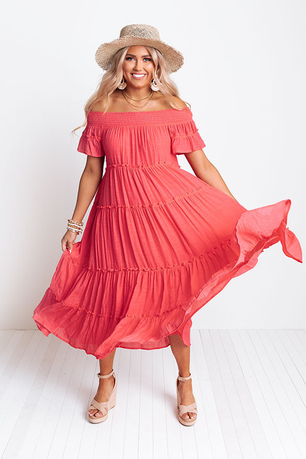 Hollywood Bungalow Midi Dress In Calypso