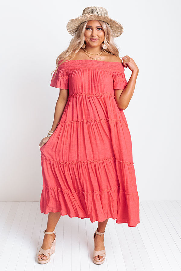 Hollywood Bungalow Midi Dress In Calypso