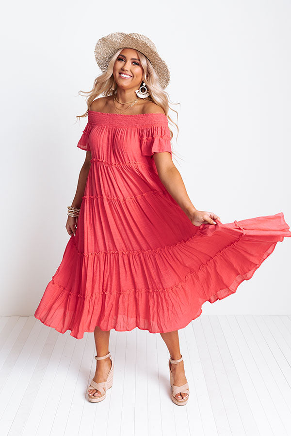Hollywood Bungalow Midi Dress In Calypso